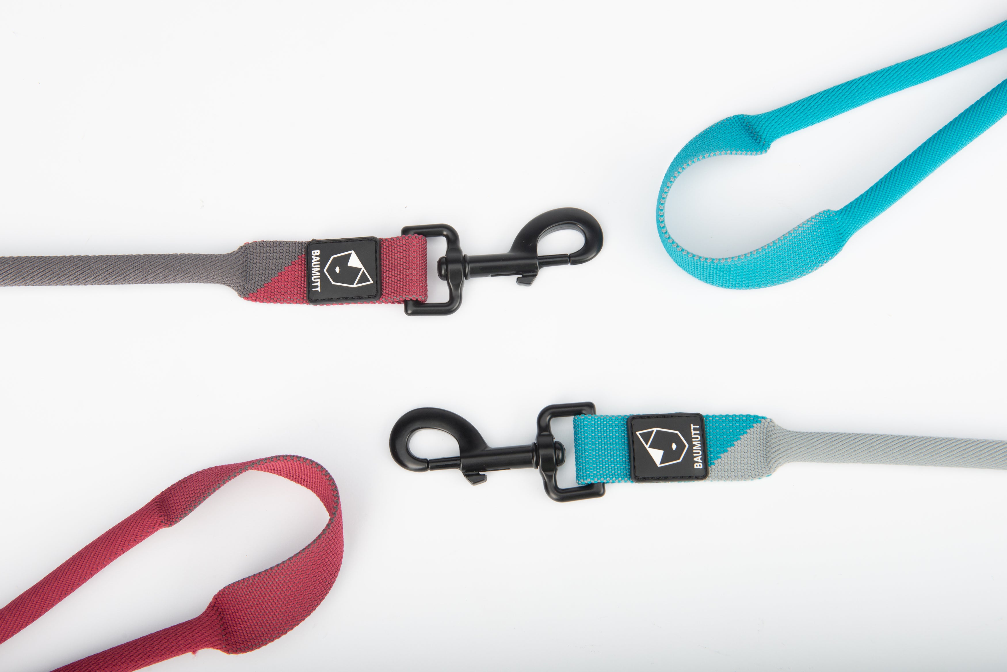 LAXO hands free dog lead by baumutt, perfect training lead in dusk and stone sku, above image of handle and clip